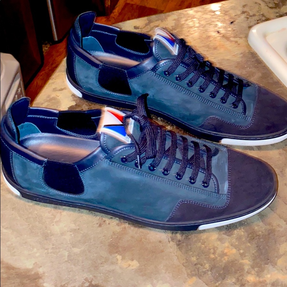 Louis Vuitton Blue Suede Sneakers Size 11